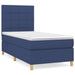 Pat box spring cu saltea, albastru, 90x190 cm, textil - WALTI WALTI