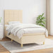 Pat box spring cu saltea, crem, 90x200 cm, textil - WALTI WALTI