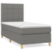 Pat box spring cu saltea, gri închis, 100x200 cm, textil - WALTI WALTI