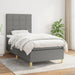 Pat box spring cu saltea, gri închis, 100x200 cm, textil - WALTI WALTI