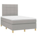 Pat continental cu saltea, gri deschis, 120x200 cm, textil - WALTI WALTI
