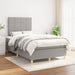 Pat continental cu saltea, gri deschis, 120x200 cm, textil - WALTI WALTI