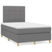 Pat box spring cu saltea, gri închis, 120x200 cm, textil - WALTI WALTI