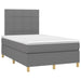 Pat box spring cu saltea, gri închis, 120x200 cm, textil - WALTI WALTI