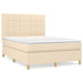 Pat continental cu saltea, crem, 140x200 cm, material textil - WALTI WALTI