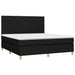 Pat box spring cu saltea, negru, 180x200 cm, catifea - WALTI WALTI