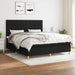 Pat box spring cu saltea, negru, 180x200 cm, catifea - WALTI WALTI