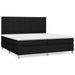 Pat box spring cu saltea, negru, 200x200 cm, textil - WALTI WALTI