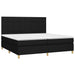 Pat box spring cu saltea, negru, 200x200 cm, textil - WALTI WALTI