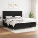Pat box spring cu saltea, negru, 200x200 cm, textil - WALTI WALTI