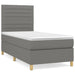 Pat box spring cu saltea, gri închis, 90x200 cm, textil - WALTI WALTI