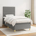Pat box spring cu saltea, gri închis, 90x200 cm, textil - WALTI WALTI