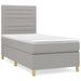 Pat box spring cu saltea, gri deschis, 100x200 cm, textil - WALTI WALTI