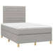 Pat continental cu saltea, gri deschis, 120x200 cm, textil - WALTI WALTI
