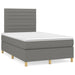Pat box spring cu saltea, gri închis, 120x200 cm, textil - WALTI WALTI
