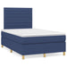Pat box spring cu saltea, albastru, 120x200 cm, textil - WALTI WALTI