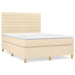 Pat continental cu saltea, crem, 140x200 cm, material textil - WALTI WALTI