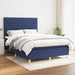 Pat continental cu saltea, albastru, 140x200cm, material textil - WALTI WALTI