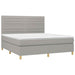 Pat continental cu saltea, gri deschis, 160x200 cm, textil - WALTI WALTI