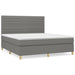 Pat box spring cu saltea, gri închis, 180x200 cm, textil - WALTI WALTI