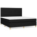 Pat box spring cu saltea, negru, 180x200 cm, catifea - WALTI WALTI