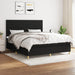 Pat box spring cu saltea, negru, 180x200 cm, catifea - WALTI WALTI