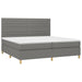 Pat box spring cu saltea, gri închis, 200x200 cm, textil - WALTI WALTI