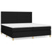 Pat box spring cu saltea, negru, 200x200 cm, textil - WALTI WALTI