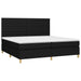 Pat box spring cu saltea, negru, 200x200 cm, textil - WALTI WALTI
