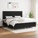 Pat box spring cu saltea, negru, 200x200 cm, textil - WALTI WALTI
