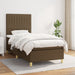 Pat box spring cu saltea, maro închis, 80x200 cm, textil - WALTI WALTI