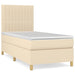 Pat box spring cu saltea, crem, 100x200 cm, textil - WALTI WALTI
