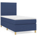 Pat box spring cu saltea, albastru, 100x200 cm, textil - WALTI WALTI