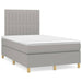 Pat continental cu saltea, gri deschis, 120x200 cm, textil - WALTI WALTI