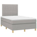 Pat continental cu saltea, gri deschis, 120x200 cm, textil - WALTI WALTI