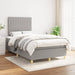Pat continental cu saltea, gri deschis, 120x200 cm, textil - WALTI WALTI