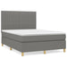 Pat box spring cu saltea, gri închis, 140x190 cm, textil - WALTI WALTI
