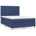 Pat box spring cu saltea, albastru, 140x200 cm, textil - WALTI WALTI