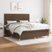 Pat box spring cu saltea, maro închis, 160x200 cm, textil - WALTI WALTI