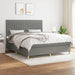 Pat box spring cu saltea, gri închis, 180x200 cm, textil - WALTI WALTI