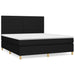 Pat box spring cu saltea, negru, 180x200 cm, catifea - WALTI WALTI