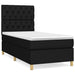 Pat box spring cu saltea, negru, 80x200 cm, textil - WALTI WALTI
