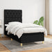 Pat box spring cu saltea, negru, 80x200 cm, textil - WALTI WALTI