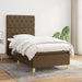 Pat box spring cu saltea, maro închis, 80x200 cm, textil - WALTI WALTI