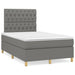 Pat box spring cu saltea, gri închis, 120x200 cm, textil - WALTI WALTI