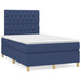 Pat box spring cu saltea, albastru, 120x200 cm, textil - WALTI WALTI