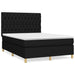 Pat box spring cu saltea, negru, 140x190 cm, textil - WALTI WALTI