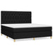 Pat box spring cu saltea, negru, 160x200 cm, textil - WALTI WALTI