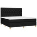 Pat box spring cu saltea, negru, 160x200 cm, textil - WALTI WALTI