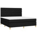 Pat box spring cu saltea, negru, 180x200 cm, catifea - WALTI WALTI